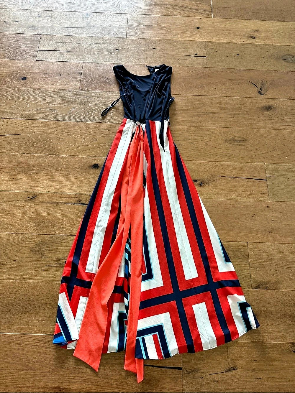 Eliza J Petite Geometric Print Maxi Dress – Size 4P